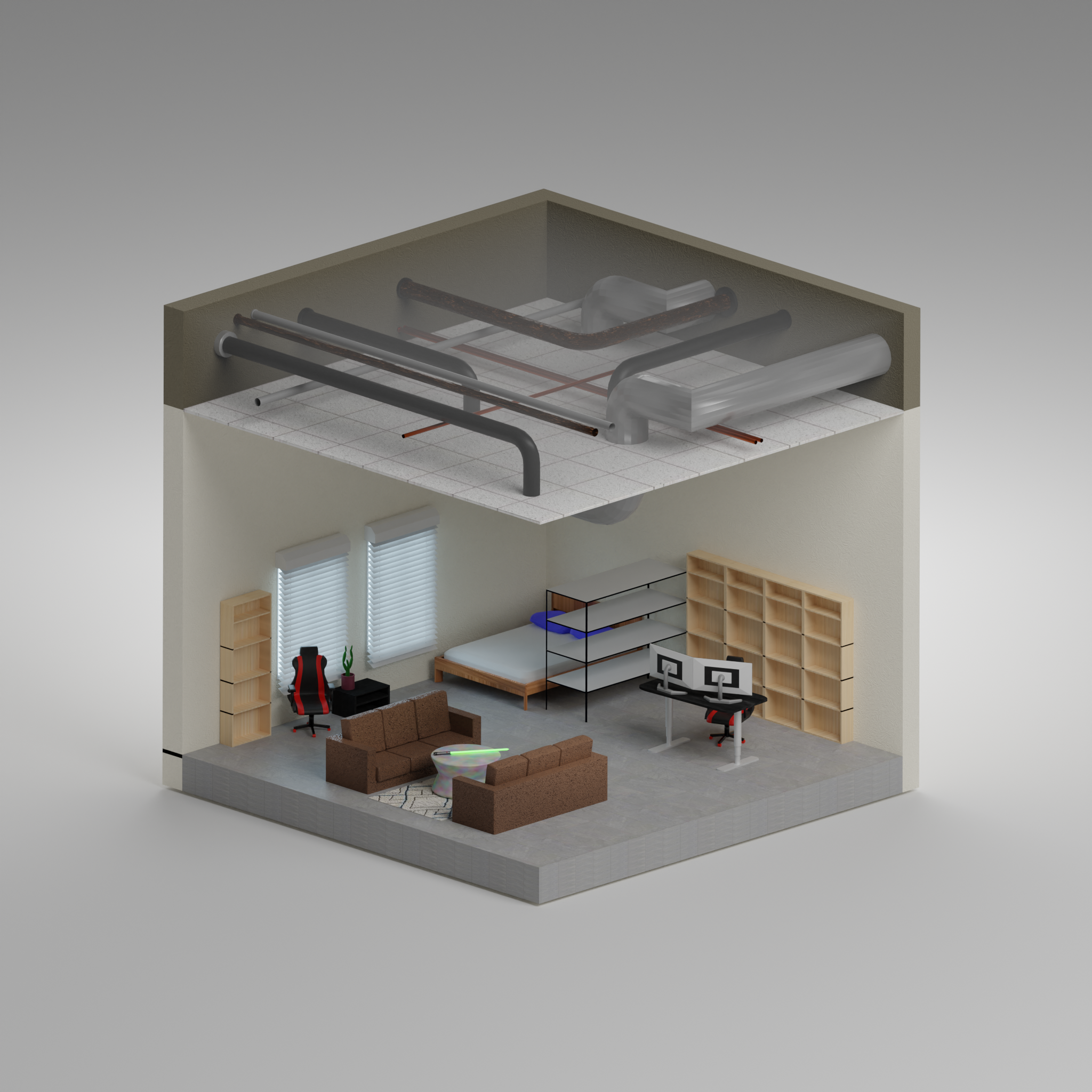 A semi accurate representation of my room